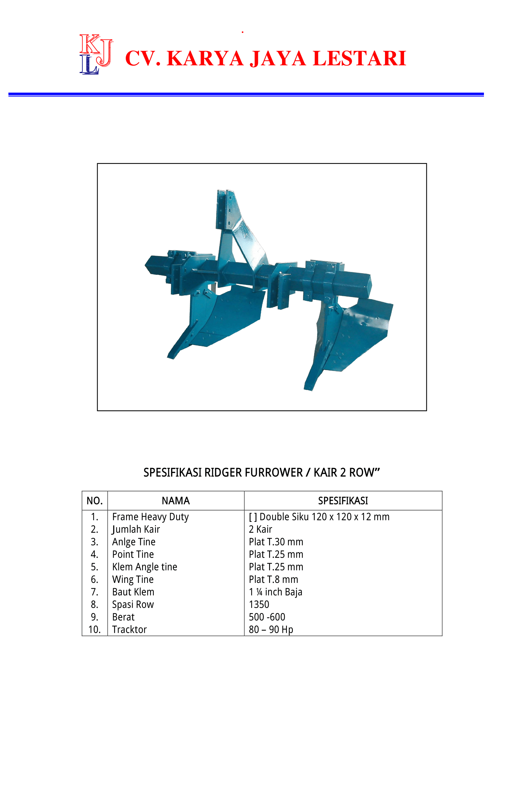 ridger-furrower-kair-2-row-1